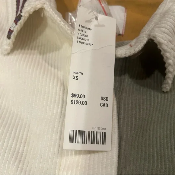 NWT Urban Outfitters Corduroy Patchwork Shacket Unisex Button Up Jacket Boho - Picture 5 of 13